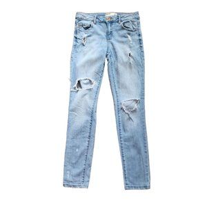 Garage Jeans Women's Size 3 Blue Distressed Super Skinny Low Rise